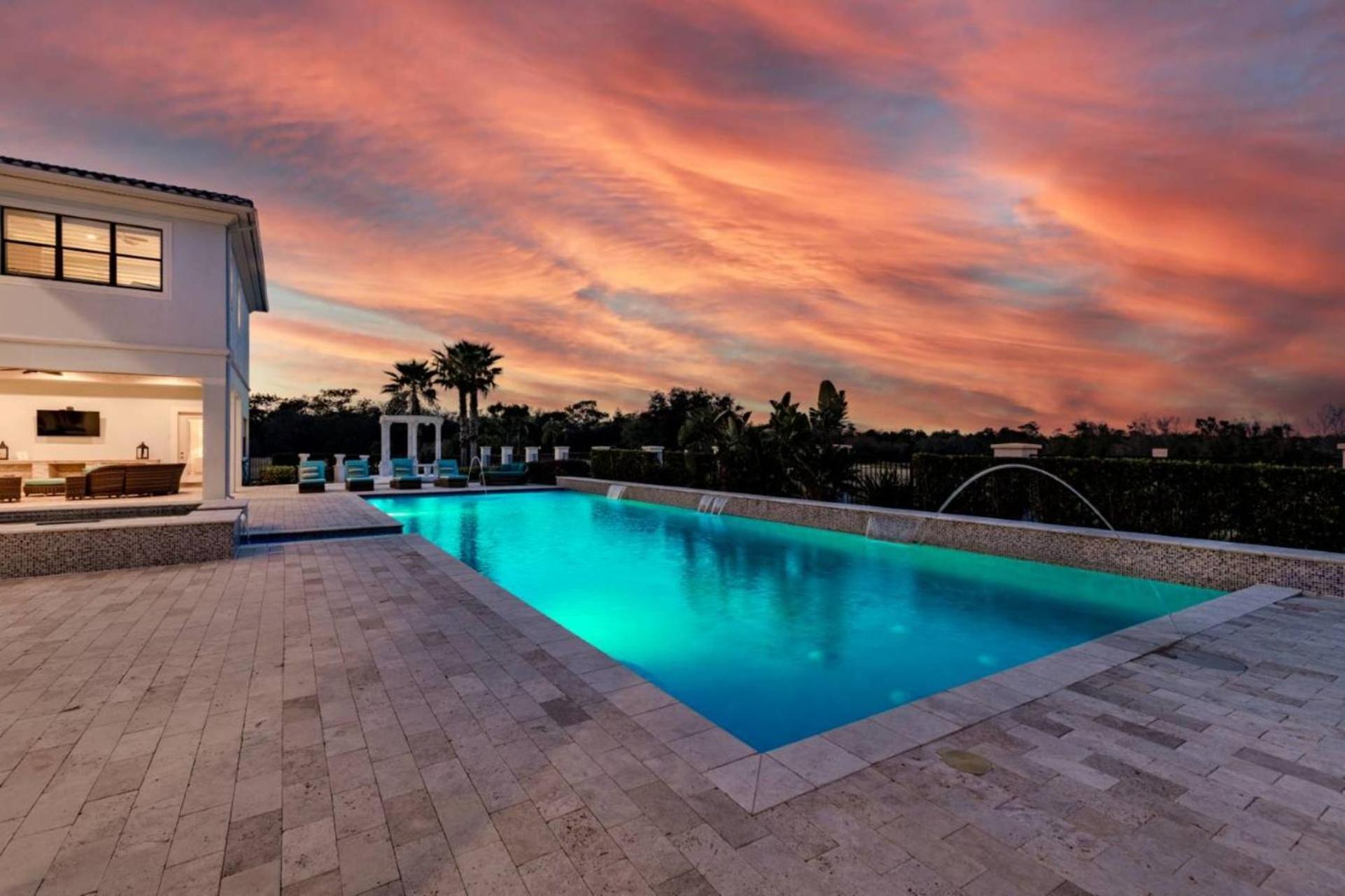 Beautiful 5 Star Mansion With Private Pool On The Prestigious Reunion Resort Orlando Mansion 6280 키시미 외부 사진